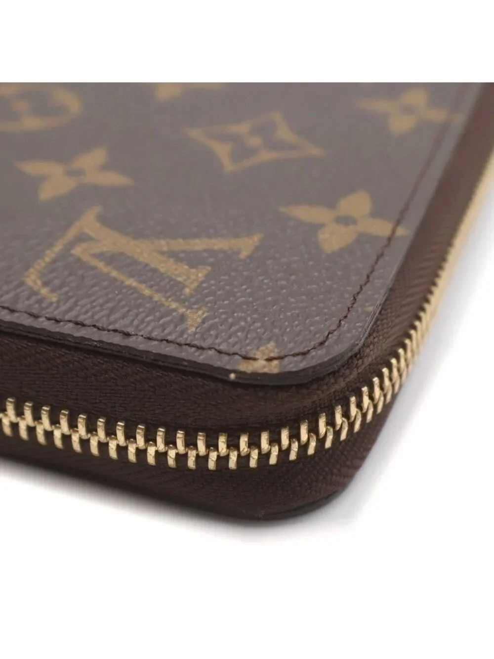 Louis Vuitton Monogram Zippy Wallet Leather Brown